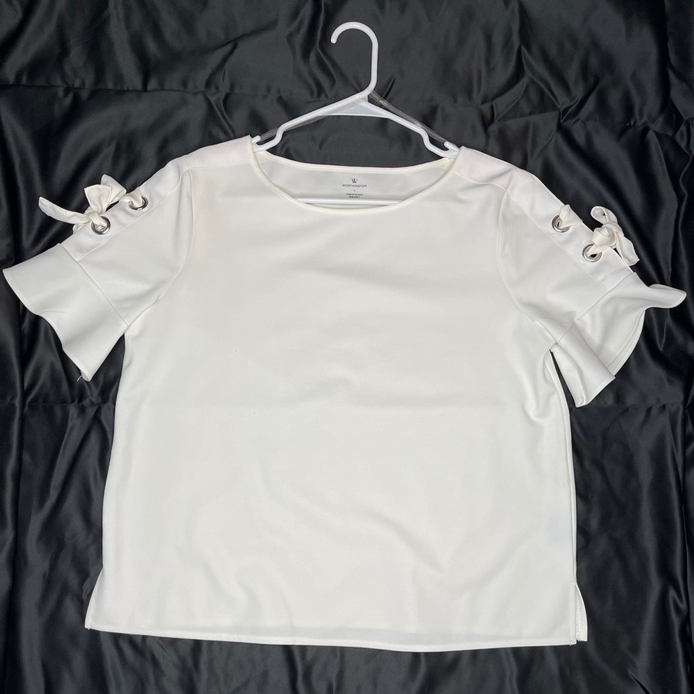 Worthington Women’s Blouse with Detailed Sleeves